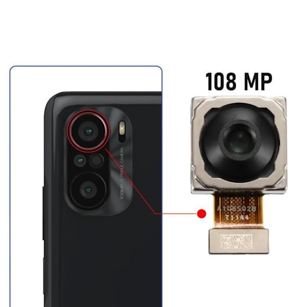 Takakamera - AVIZAR - Xiaomi Mi 11i - 108MP - Musta - 100% yhteensopiva Svart