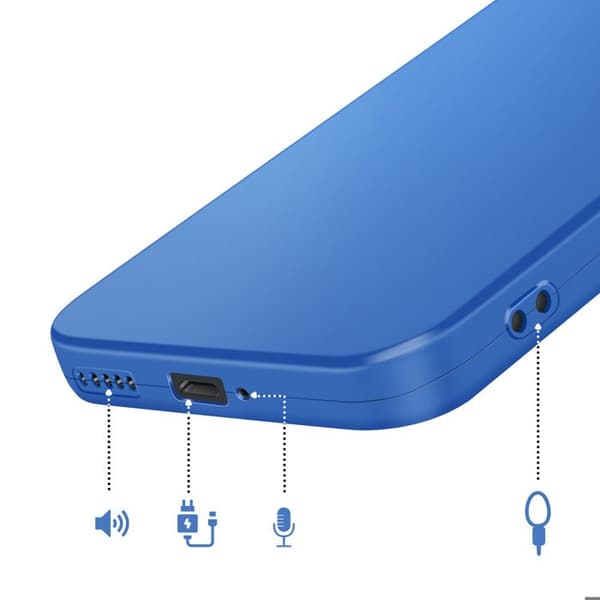 Siliconfodral för Redmi Note 15 Pro Plus med förstärkt kamerablock i blått Blå