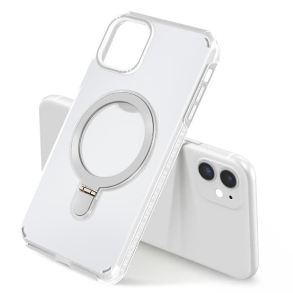 Coque MagSafe för iPhone 12 Pro och 12 Stötsäker med Fällbart Stöd Vit Vit