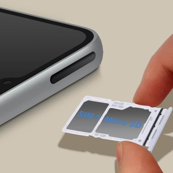 SIM-kortfack - AVIZAR - Samsung Galaxy A34 5G - Nano SIM + Micro-SD - Grå Grå