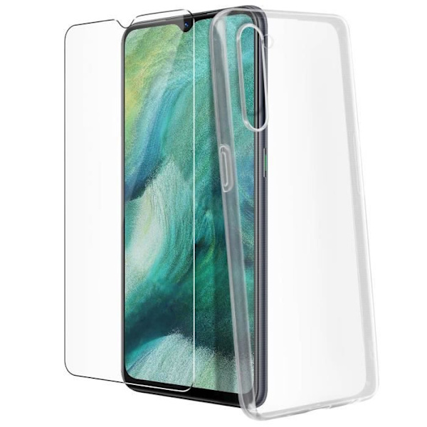Oppo Find X2 Lite Case karkaistu lasikalvo 9H kovuus läpinäkyvä valkoinen Klar vit