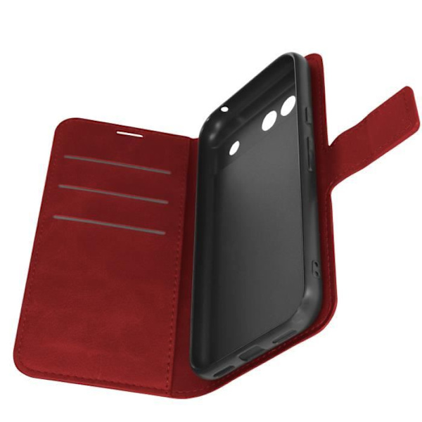 Etui til Google Pixel 8a - AVIZAR - Wallet Video Support Funktion - Rød Röd