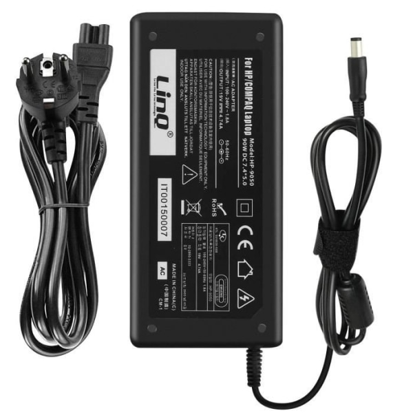 Nätladdare - LINQ - HP-9050 - 90W - 19V - Spets 7,4*5,0 mm Svart
