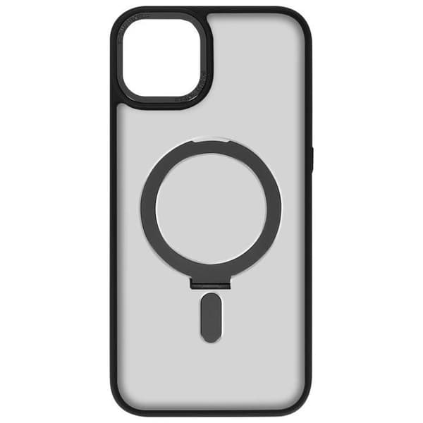 Coque - ILMOITTAA - iPhone 15 Plus - MagSafe - Silikoni Geeli - Renkaatuki Svart