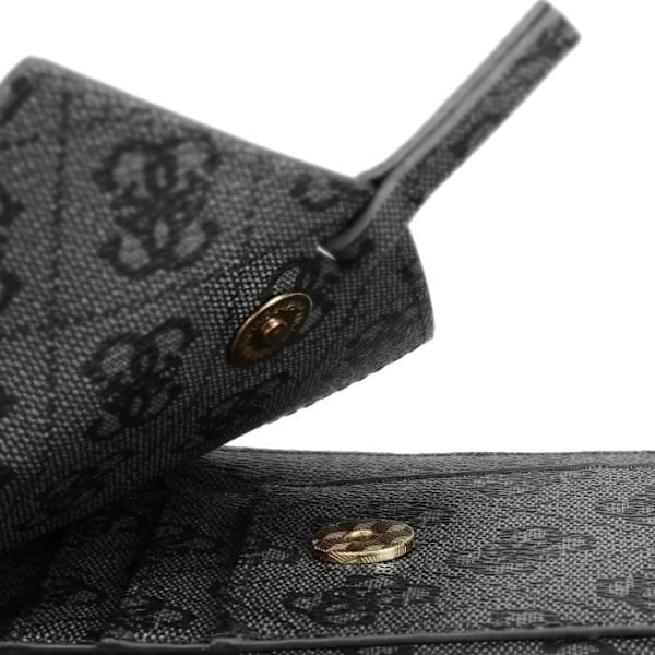 Pochette för smartphone med tryck och axelrem, kortfodral med 4G Guess-logotyp i grått Svart