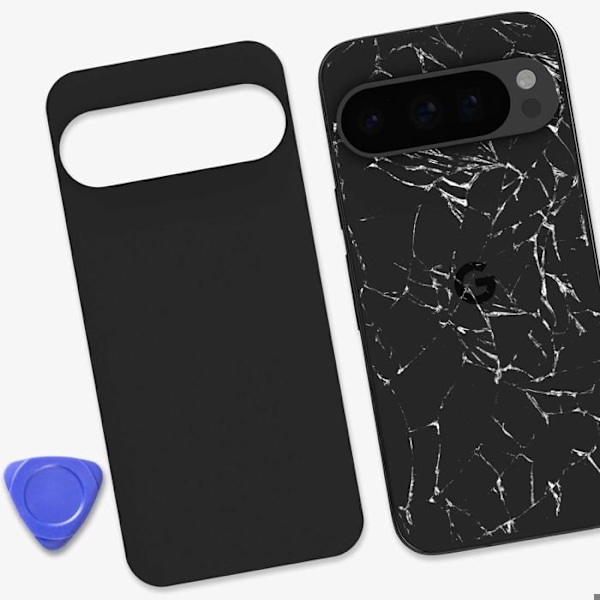 Ersättningsbakglas för Google Pixel 9 Pro Svart Svart
