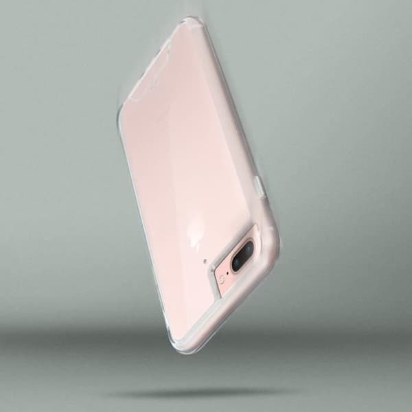 iPhone 6 Plus/6S Plus/7 Plus/8 Plus Cover Bi-materiale Crystal Case - Gennemsigtig Transparent