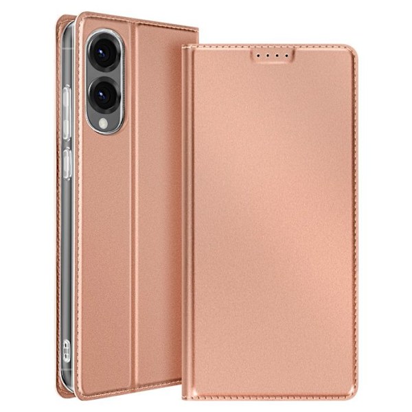Etui för Samsung Galaxy S25 Edge Fällbar Videostöd Dux Ducis Roséguld Rosa