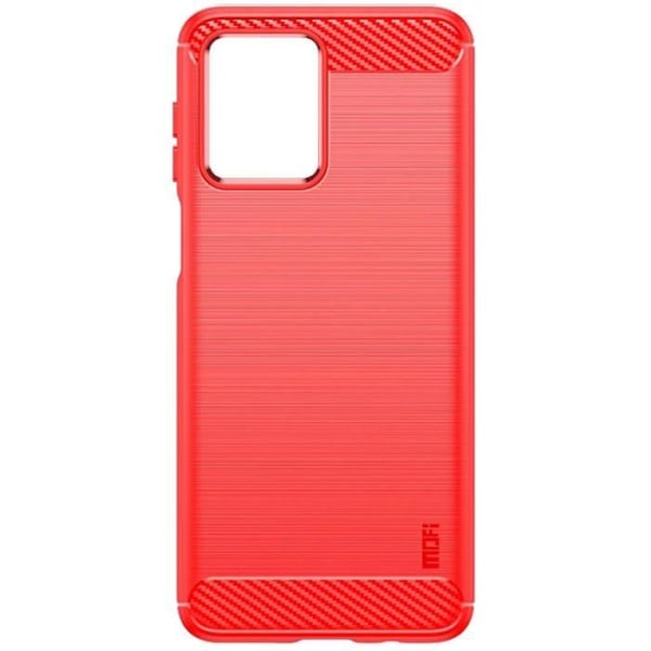 Taske til Motorola Moto G54 Flexible Carbon Effect Classic Carb Red Röd