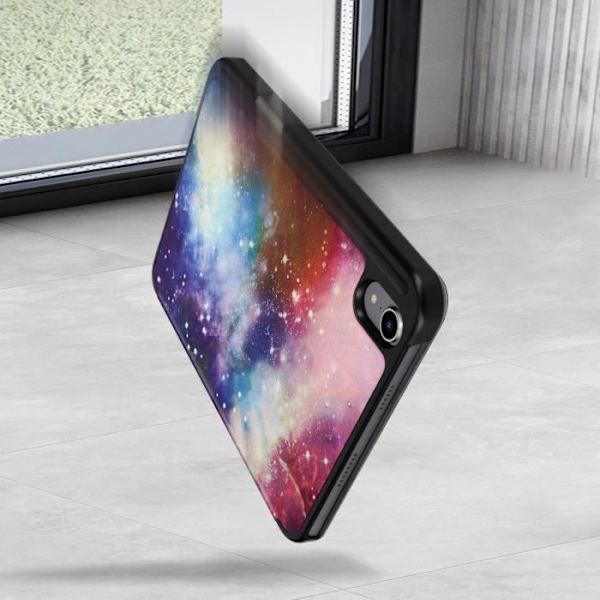 Housse - Galaxie - iPad Mini 2021 - Klapp med flera positioner - Videostöd - Röd Röd