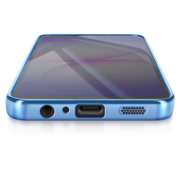 Skydd för Galaxy A07 Kompatibel med MagSafe med Blå Kromad Kant Blå