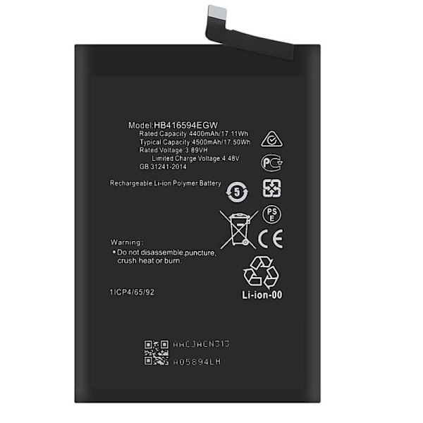 Intern batteri til Honor 200 Lite 4500mAh model HB416594EGW Sort Svart