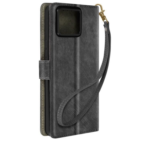 Fodral för Asus Zenfone 11 Ultra - AVIZAR - RFID-skyddande plånboksstöd för video - Svart Svart