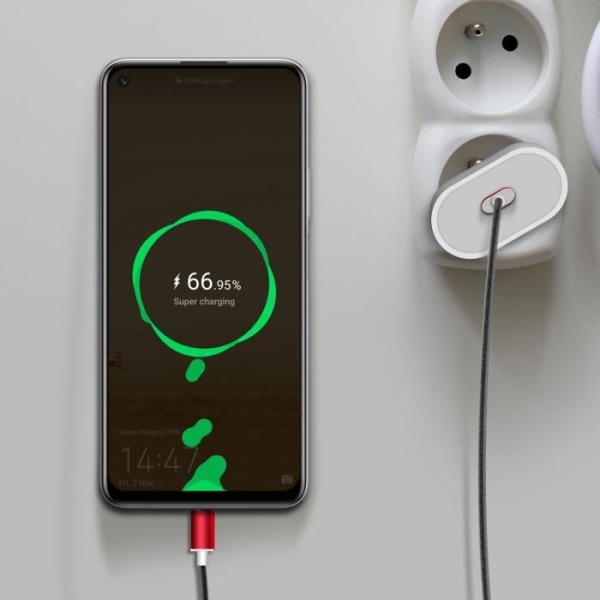 USB Type C Vægoplader - AVIZAR - 20W - Hurtig Opladning - Kompakt Design - Optimeret Sikkerhed Vit