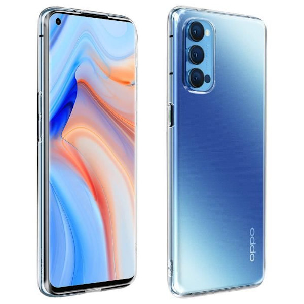 Coque - AVIZAR - Oppo Reno 4 Pro - Mjuk - Stötsäker - Transparent Vit Vit