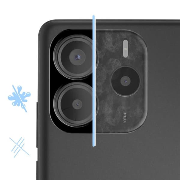 Skydd för iMak-kameraobjektiv för Redmi Note 14 4G Monoblockdesign Svart