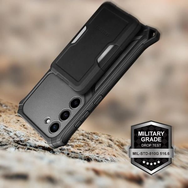 Original Samsung S23 Plus Fodral Stötsäker Stöd Rugged Gadget Titan Svart