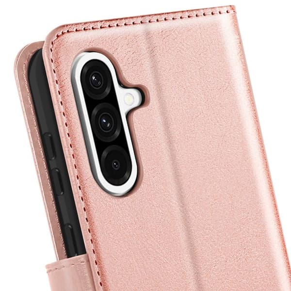 Pungetui til Galaxy A37 med håndledsrem og standfunktion Mayaxess Rosé champagne Ros