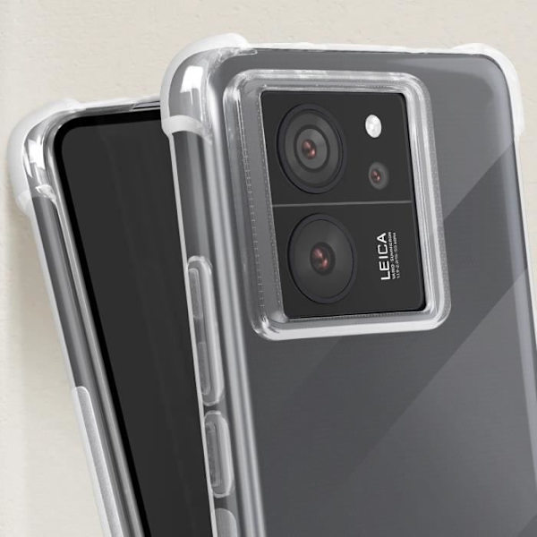 Etui til Xiaomi 13T og 13T Pro - AVIZAR - Stødsikre hjørner + 9H hærdet glas - Gennemsigtig Transparent