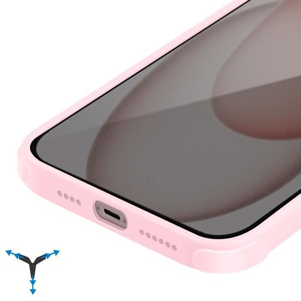 MagSafe Case iPhone 15 Plus Anti-Drop 3m Matte Finish Force Case Puuteri Pinkki Rosa