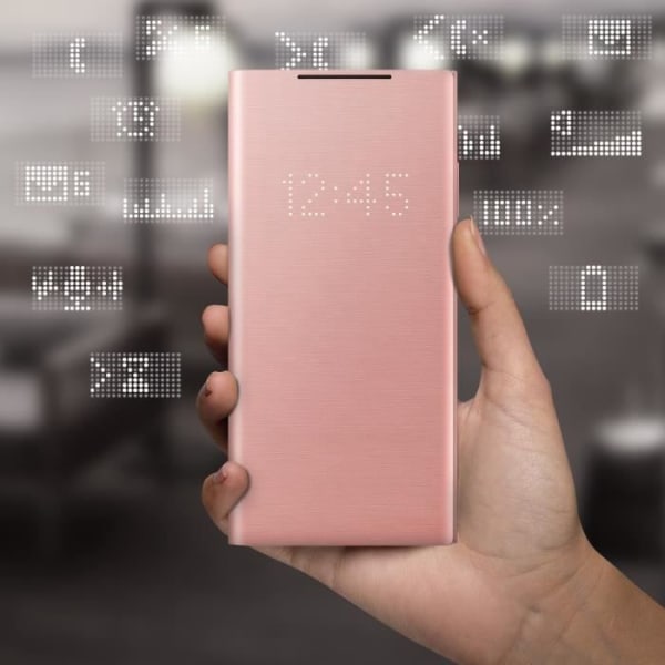 Kuori - Samsung - Galaxy Note 20 - Led View Cover - Roosa kulta - Puolijäykkä - Kosketustunto Rose guld