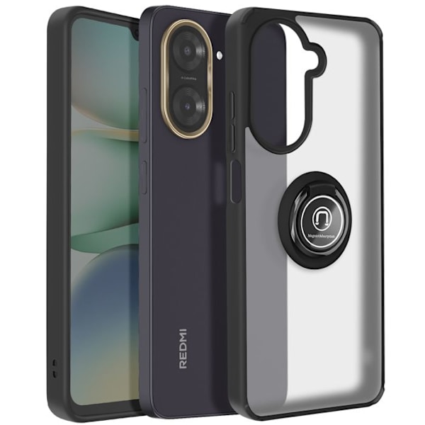 Coque til Xiaomi Redmi A5 Magnetisk Ring Gennemsigtig Sort