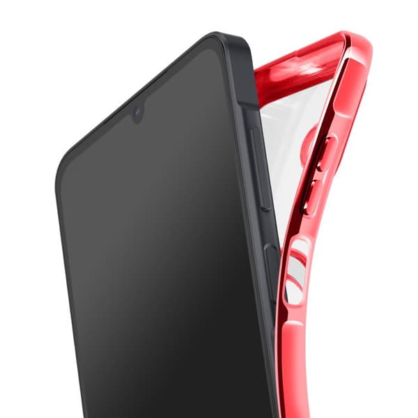MagSafe-kuori - AVIZAR - Galaxy A07 - Punainen kromikehyksellä - Iskusuojava - Pehmeä Röd