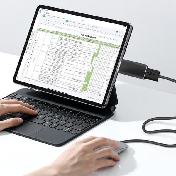 Sovitin - AVIZAR - USB-C - Nopea tiedonsiirto - Musta