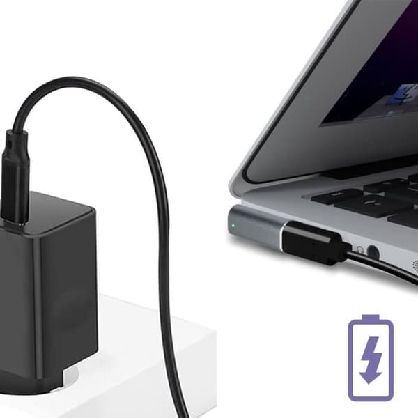 MacBook MagSafe 2 til USB-C Power Delivery Kompakt Adapter Sølvgrå