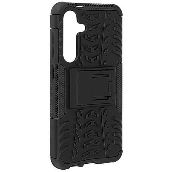 Fodral till Samsung Galaxy S24 - AVIZAR - Stötsäkert Bi-material - Stödstöd Svart Svart