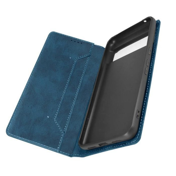 Skal till Google Pixel 8 Pro - AVIZAR - Precious Collection - Anti-RFID-korthållare - Videostöd - Blå Blå