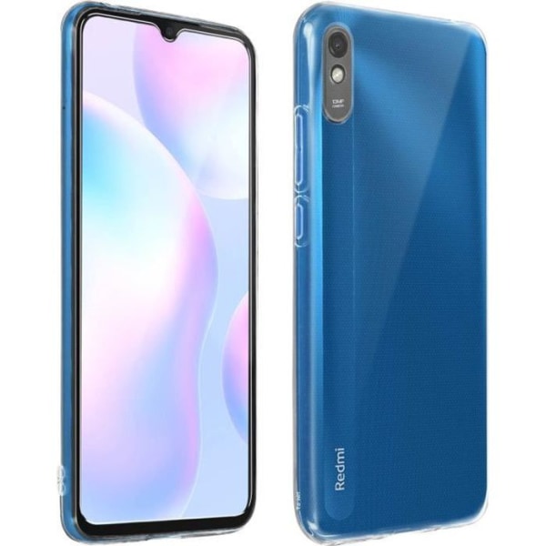 Xiaomi Redmi 9A / 9AT mjukt fodral och 9H hårdhet härdat glasfilm Transparent