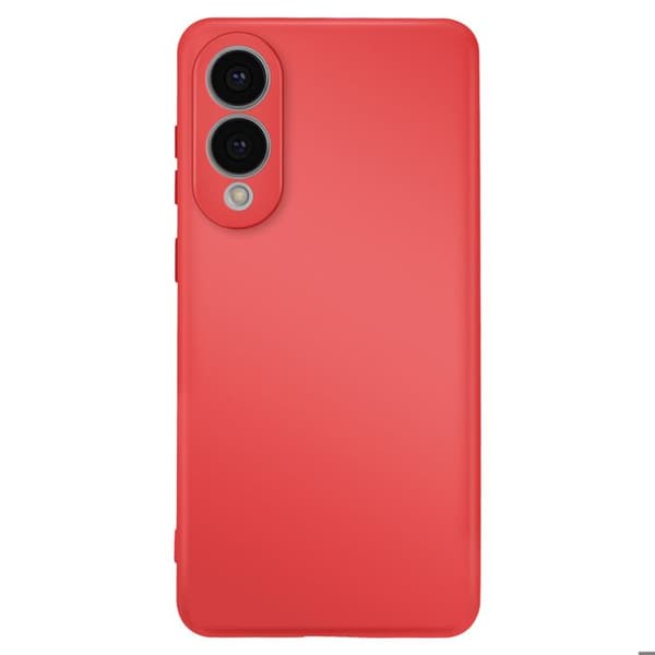 Coque för Galaxy S25 Edge Soft-Touch i Halvstyv Röd silikon Röd