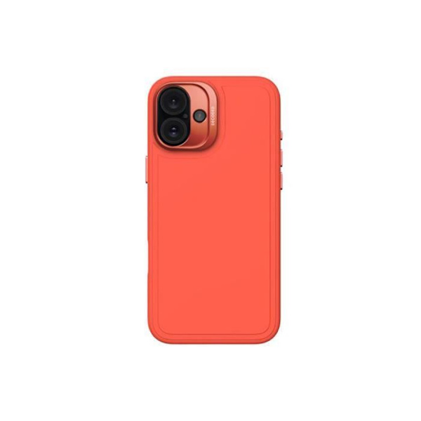 Coque - DEKODERA - iPhone 16 Plus - Antimikrobinen Silikoni - Yhteensopiva MagSafe - Oranssi Orange