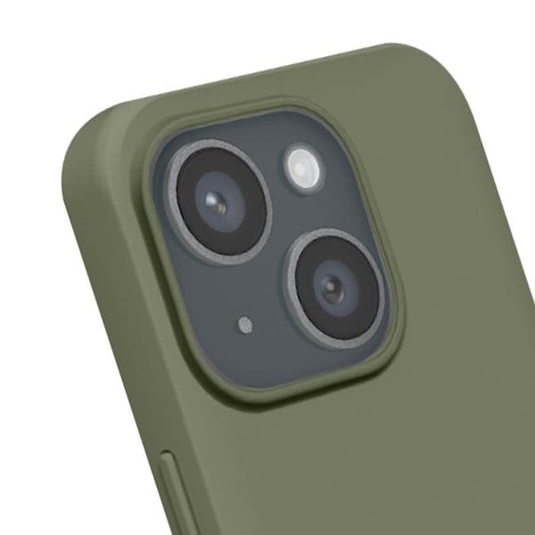 MagSafe-cover til iPhone 15 Plus, blød, stødabsorberende, SolidX-serie, Rhinoshield, grøn Grön