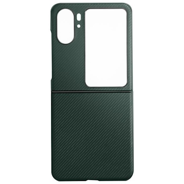 AVIZAR hårt skyddsfodral för Oppo Find N2 Flip - Mörkgrön - Koleffekt - Läderimitation Grön