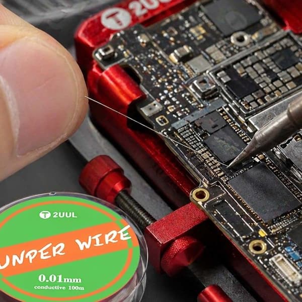 Brotråd för Mikrosvetsning och PCB-reparation 0,01 mm Spole 100 m 2UUL Brons brun