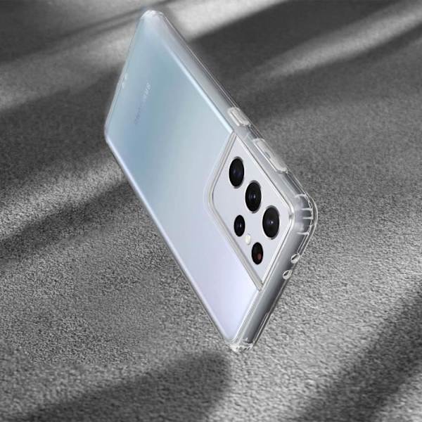 Cover - Samsung - Galaxy S21 Ultra - Stiv - Stødabsorberende - Ultra-transparent Transparent
