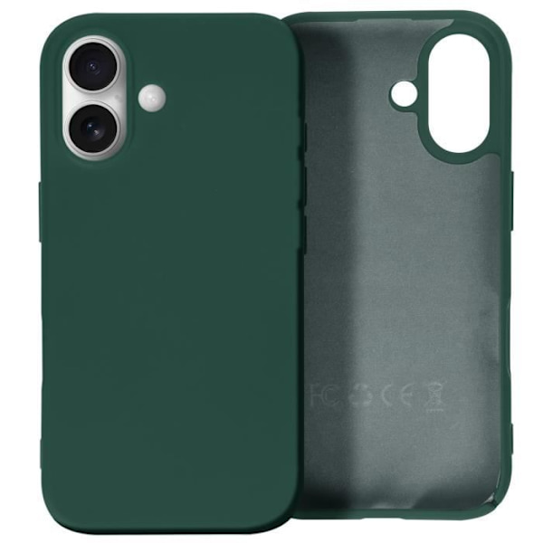 Skal till iPhone 16 Plus - AVIZAR - Halvstyv Soft-touch - Grön - Stötsäker och repskydd Grön