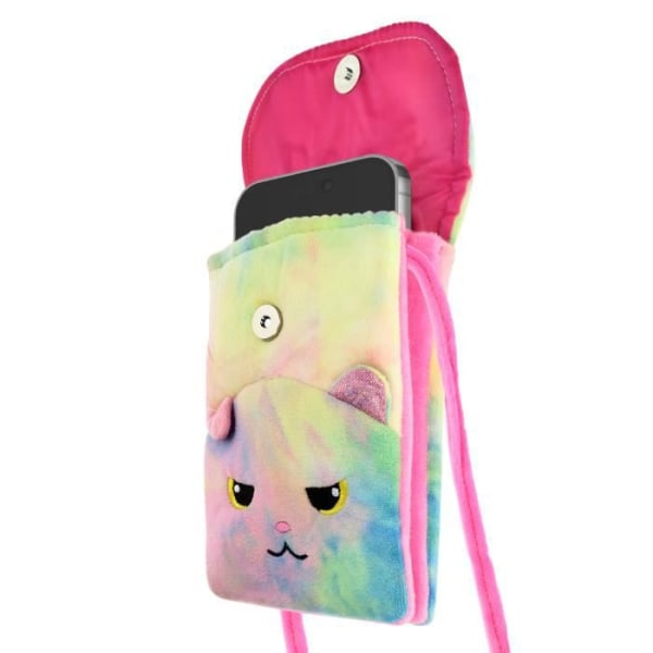 Crossbody tasku älypuhelimelle Rainbow Cat -designkankaasta