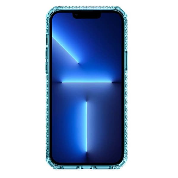 Coque - Itskins - iPhone 13 mini - Förstärkt - Klar - Blå Blå