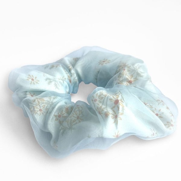 Chouchou - AVIZAR - Klassisk - Dobbelt Drapé - Blomster - Blå Blå