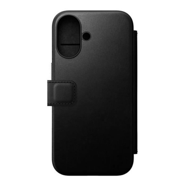 MagSafe etui til iPhone 16 - NOMAD - Folio Modern Anti-ridse læder kortholder - Sort Svart