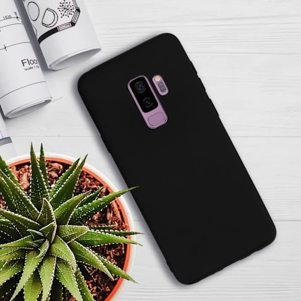 Coque - Samsung - Galaxy S9+ - Silikone gel - Anti-ridser - Mat sort matte svart