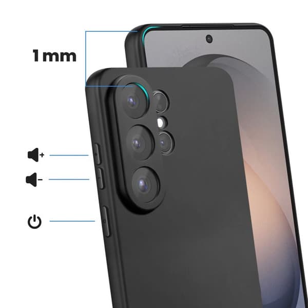 Silicone Cover til Galaxy S26 Ultra i Robust Sort Svart