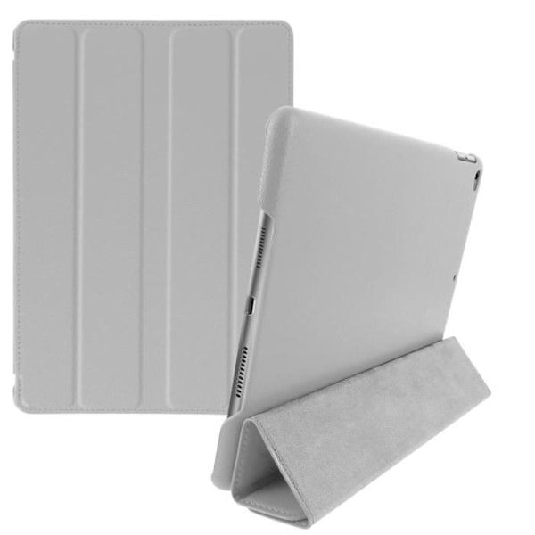 iPad Air 2 Fodral - Akashi - Videostöd + Tangentbord - Ekoskinn - Grå - Semi-styv Grå