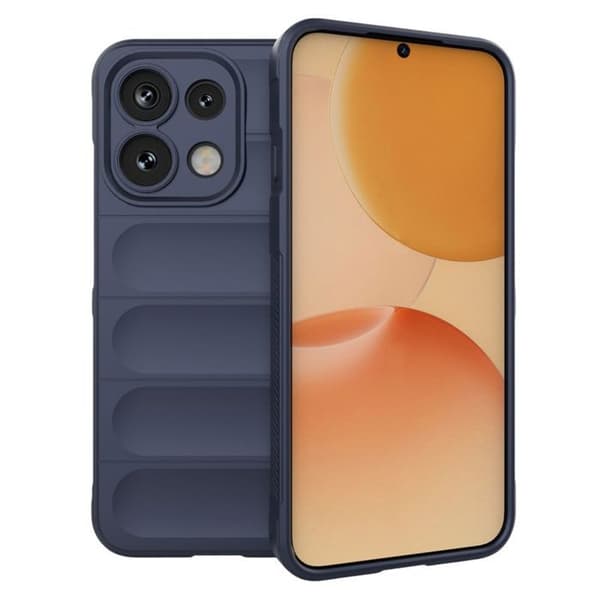 Skydd för Oppo Reno 16F / 16 FS med 3D-relief och halkfritt grepp i midnattsblå Blå