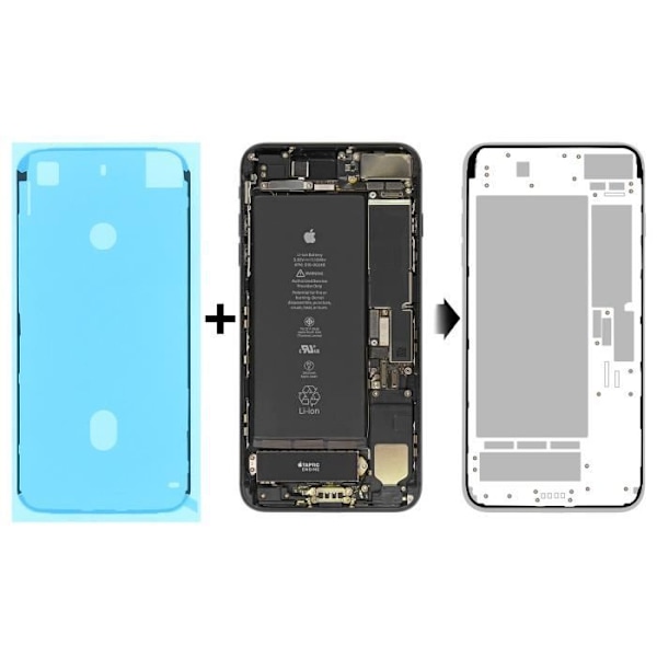 Ersättningslim för LCD-skärm - AVIZAR - iPhone 7 - Blå - Självhäftande - Multifunktionell Blå
