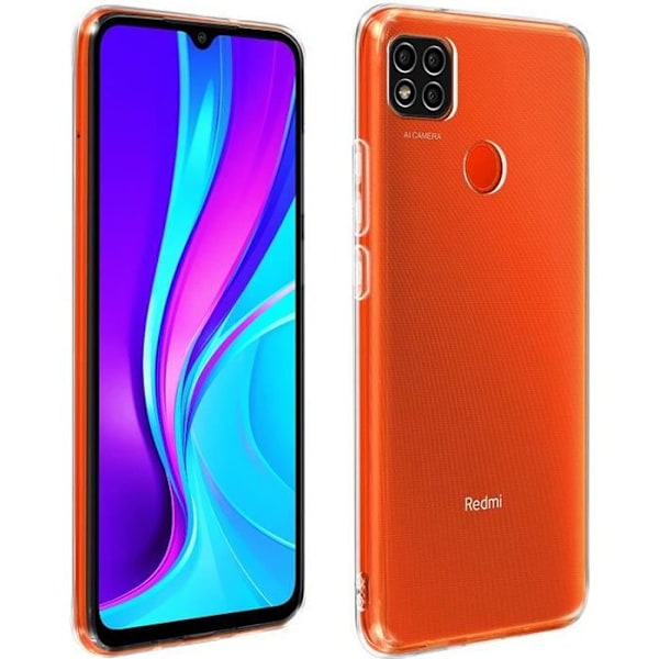 Coque - AVIZAR - Xiaomi Redmi 9C - Blød - Transparent Hvid - Beskyttelse mod stød og ridser Klar vit