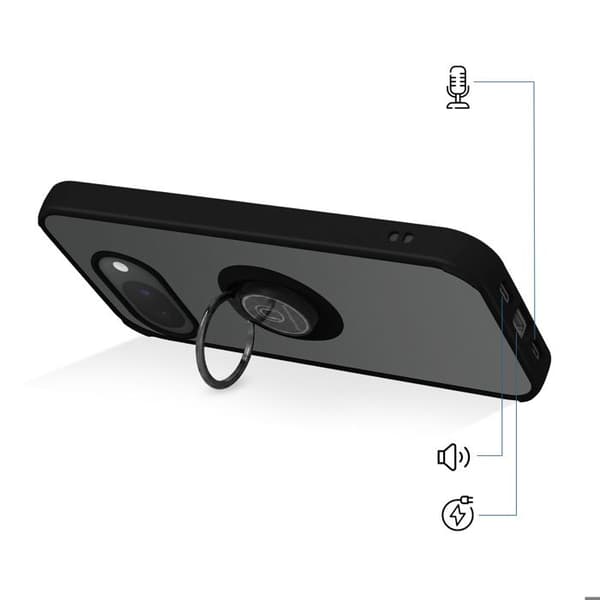 Coque Ring til Google Pixel 10a Forstærket Beskyttelse med Magnetisk Ring Sort Svart